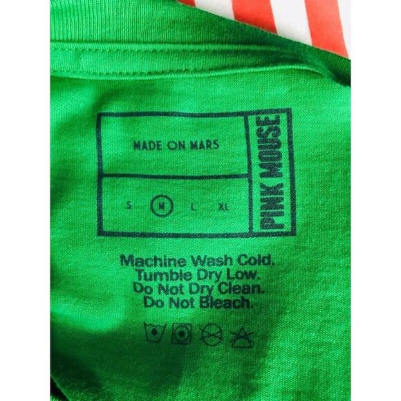 "MADE ON MARS" Green & White Unisex Graphic Tee Unisex Size Medium - Picture 3 of 3